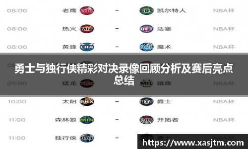 勇士与独行侠精彩对决录像回顾分析及赛后亮点总结